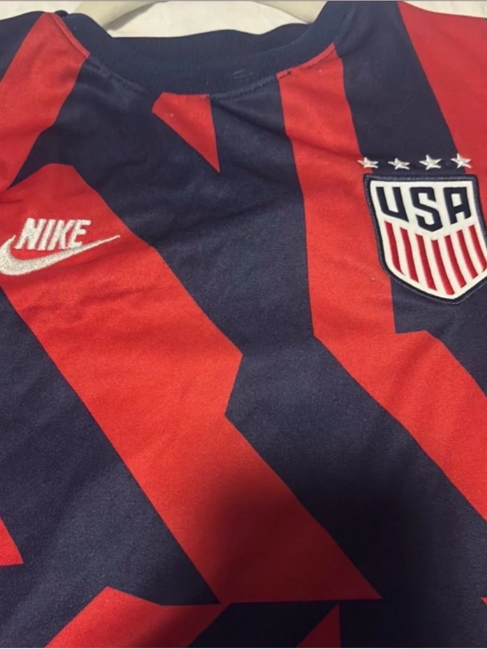 Nike Women's Short Sleeve Tee in Navy and Red